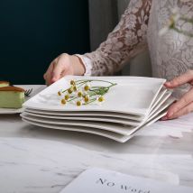 MALACASA, Serie Flora, 6/12 Stück 10,25" Elfenbeinweißes Porzellan China Keramik Cremeweiße Speiseteller