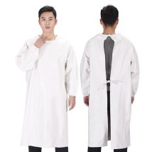 Wasserdichte Schürze für Damen mit langen Ärmeln, wasserdicht für Reinigungsarbeiten, Butcher, Smock-Overalls für Herren, ölbeständige langärmelige Schürzen