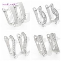 Luxury Earwires Fasteners 18K Gold Plated Brass Earring Hooks Clasp Accessories For DIY Earring Jewelry Making Supplies