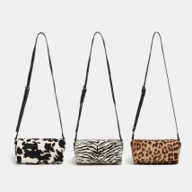 Mode Zebra Leopard Print Frauen Handtasche PU Leder Unterarm Schulter Taschen Weibliche Täglichen Totes Geldbörse