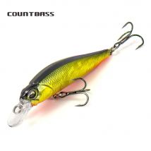 COUNTBASS Minnow 63 mm 5 g (2,48 Zoll 0,18 Unzen) langsam sinkender Shad-Angel-Wobbler aus Kunststoff, Barsch, Leurre-Angler-Köder