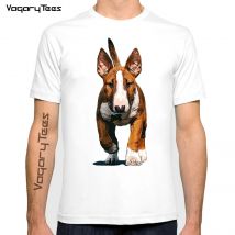 Sommer Mode männer Englisch Bull Terrier Nette Dobermann Welpen Hund Druck T-Shirt Kühlen pug Malerei Hohe Qualität Casual Tops Tees