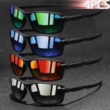4PCS Mode Vintage Fahren Angeln Radfahren Sport Schutzbrille Männer Frauen Laufen Bergsteigen Sport Mann UV400 Brillen