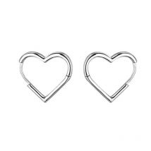 VENTFILLE 925 Sterling Silver Fashion Hollow Love Ear Buckle Ladies Personality Peach Heart-shaped Small Earrings Jewelry Gift