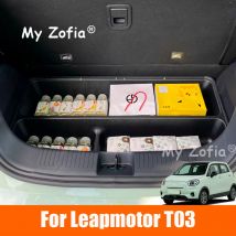 Per Leapmotor T03 2024 2025 2026 Auto Baule Posteriore Box Bagagli Pannello Fit Scatola di Immagazzinaggio Con Coperchio Scatola di Immagazzinaggio Impermeabile Accessori