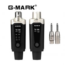 Sistema microfonico wireless G-MARK GX1.1 Adattatore XLR UHF Trasmettitore e ricevitore audio a 16 canali per condensazione di potenza fantasma 48V