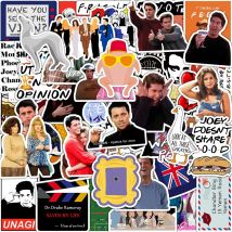 50 pezzi di programma televisivo classico amici adesivi auto moto bagagli da viaggio chitarra frigorifero laptop fai da te divertente adesivo graffiti regalo