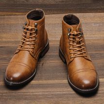 Bequeme Frühlings-Lederstiefeletten für Herren 2025, modische Herrenstiefel