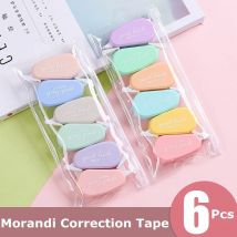 6 unids/set cinta correctora color sólido Corrector translúcido niños estudiante cinta alterada escuela Oficina suministros