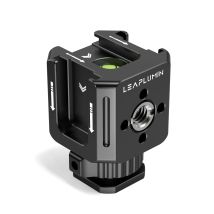 Adattatore triplo per supporti per pattino freddo, foro per vite da 3/8'' a 1/4'', staffa di estensione per pattino caldo in lega di alluminio per luce flash