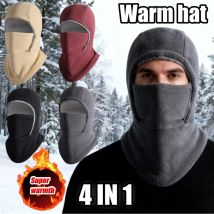 Outdoor Coldproof Windproof Balaclava Solid Color Unisex Neck Protection Fleece Skiing Cycling Face Mask Face Masks