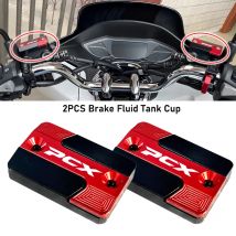 2PCS PCX logo Motorrad Vordere Brems Flüssigkeit Reservoir Abdeckung Zylinder Öl Tank Kappe Für Honda PCX160 PCX150 PCX125 pcx 160 150 125
