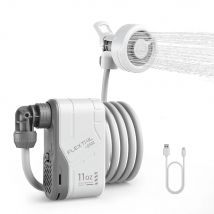 FLEXTAIL Doccia da campeggio esterna Pompa per doccia elettrica portatile IPX7 Impermeabile per doccia esterna, lavaggio auto, lavastoviglie, animali domestici