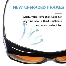 KKJOY Marke Nachtsicht Sonnenbrille Auto Nacht Fahren Gläser Fahrer Brille Unisex Sonnenbrille UV Schutz Sonnenbrille
