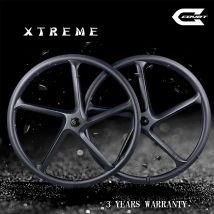 Covet Gravel 5 Carbon-Speichenräder, Straßenscheibenbremse, schlauchlos, bereit, 700 °C, 22 mm Ratschensystem, Center Lock-Nabe, Trail Cross Country