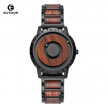 EUTOUR-Herren Massivholz Magnetische Uhr Luxus Sportliche Quarz Wasserdichte Uhr Original Mode Business Casual Uhr