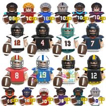 Neue Kinder Spielzeug American Football Spieler Bausteine Rugby Sport Sterne Mini Action-figuren Spielzeug Für Kinder Geburtstage Geschenke