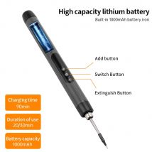 USB Soldering Iron Set Mini Digital Electric Soldering Iron Kit Type-C Interface Adjustable Temperature Solder Welding Iron Tool