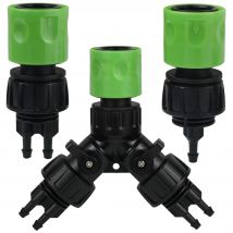 KESLA 1pc Adattatore per rubinetto 1Way 2-Way 4-Way Splitter Irrigazione a goccia Giardino 1/4 ''Tubo Kit sistema di irrigazione automatica Bonsai Pot Pianta