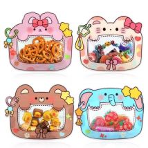 100 Stück Niedliche Tier-Motiv Plastik-Fensterbeutel DIY Kekse Snacks Süßigkeiten Zucker Hochzeit Geburtstag Geschenkverpackung Beutel
