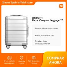 Official |Xiaomi Metal Carry-on Luggage 20｜Ruedas giratorias de 360° ｜Cerradura doble aprobada por la TSA