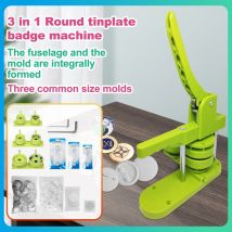 Macchina per creare bottoni a spillo fai-da-te 25mm/32mm/58mm Punzonatrice per badge con parti di pulsanti da 300 pezziDesign di commutazione di traduzione sinistra e destra