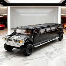 Antike Legierung Hummer h2 verlängern Limousine Metall Druckguss Auto Modell Sound und Licht zurückziehen Kinder Spielzeug Fahrzeuge Geschenk