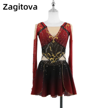 ZAGITOVA Eiskunstlaufkleid Damen Mädchen Eislaufrock Chinesischer Stil Japanischer Stil Hua Mulan Netzrock