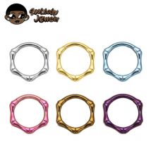 ASTM F136 Titanium Skeleton Clicker Nose Ring Piercing Anodized Septum Helix Daith Earring Black Party 2026 New Body Piercing