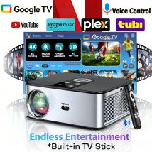 HORLAT T03MAX Proiettore LED 4K 40000 Lumen, Android Full HD 1080P, Video 8K, Home Theater, Correzione Automatica Keystone, WiFi 5G, Proiettore Portatile