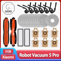 For Xiaomi Robot Vacuum 5 Pro / OV21GL Cleaner Accessories Main Brush Side Brush Hepa Filter Mop Cloth Dust Bag Parts Spare