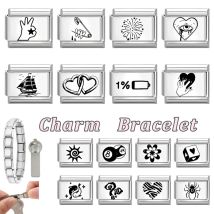 Neue schöne Haustier Katzen und Hunde italienische Charm Links passen 9MM Edelstahl Armband Frauen Männer DIY Herstellung von Schmuck