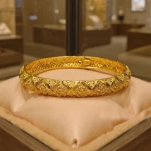 Dubai kürdischer türkischer vergoldeter Armreif für Frauen, Naher Osten, Hochzeitsaccessoire, Brautarmbänder, Schmuck