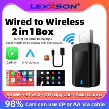 Carplay Android Auto Wireless Adapter for Toyota Mazda Nissan Camry Suzuki Subaru Citroen Audi Mercedes Kia Ford Opel Spotify BT