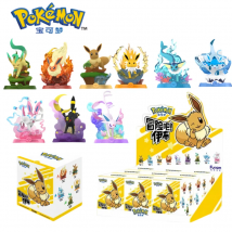Anime Pokemon Funism oryginalna przygoda Eevee rodzinny garnitur BlindBox Flareon Espeon Sylveon kolekcja figurek zabawkowy model prezent