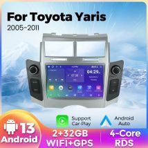 Android 13 Autoradio Per Toyota Yaris XP90 Vitz Platz 2005-2012 CarPlay Android Auto Multimedia Navigazione GPS Video Player WiFi
