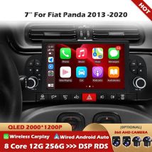 Per Fiat Panda 2013 2014 2015 2016-2020 Android 15 Built-in Wireless Carplay Auto Car Radio Lettore multimediale GPS Unità principale