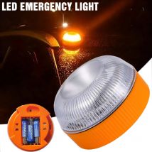 LED Car Emergency Light Dry Battery Emergency Help Light Waterproof Road Beacon Light Magnetic Induction Warning Strobe Light