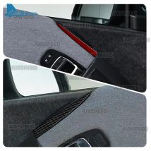 Car Door Speaker Above Decor Trim Panel Sticker for BMW i3 2013-2022 Accessories Interior 2pcs Real Soft Carbon Fiber LHD RHD