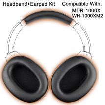 EarPads + Headband Kit for Sony WH-1000XM2 (WH1000XM2) & MDR-1000X (MDR1000X) Headphones Replacement Headstrap Pad Ear Cushions