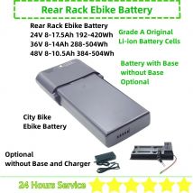 Original Ebike Batterie 24V 36V 8,8 Ah 10Ah 10,4 Ah 13Ah 14Ah Hinten Rack City Bike Batterie mit