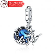 2025 heißer Stil Sterling Silber 925 Lila Magische Hexe Anhänger Perlen Fit Original Armbänder Feine Frauen Schmuck Geschenke