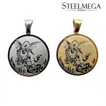 STEELMEGA Edelstahl-Anhänger der St. Michael-Medaille
