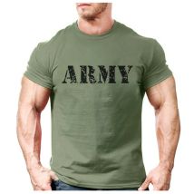 2021 mode ARMEE Brief Logo Gedruckt T-Shirt männer Casual Einfarbig Übung Sportswear T-shirt Trendy Männlichen Retro T Hemd