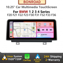 Radio para Auto Bonroad de 10.25 Pulgadas con Carplay y Android Auto Inalámbrico para BMW Serie 1 2 3 4 F20 F21 F23 F30 F31 F32 F33 F34 F35 F36 2013-2017