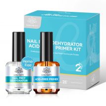 BORN PRETTY 15ml Nail Dehydrator And Primers Gel Nail Poiish Set Acid Free Natural Nail Prep Dehydrate Bond Primers Air Dry Kit
