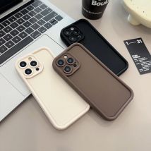 Beżowe brązowe czarne stylowe etui na telefon dla iPhone 15 14 13 12 11 Pro Max Plus 7 8 SE X XR XS Max, smukłe etui ochronne odporne na wstrząsy