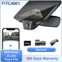 FITCAMX 4K Dashcam / 2160P Front and 1080P Rear Recorder Car Cam for Toyota C-HR 2017-2026 / Sienna 2021-2025 / Tacoma 2018-2025
