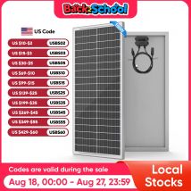 WERCHTAY 100W 12V 12BB Pannello solare monocristallino a celle solari Modulo solare ad alta efficienza Batteria di carica per rimorchio camper