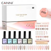 CC7 CANNI Nail Gel Polish TPO FREE 9ml HEMA FREE Soak Off UV LED Gel Nail Semi Permanent Glossy Diamond Top Coat Set 6/30pcs Set
